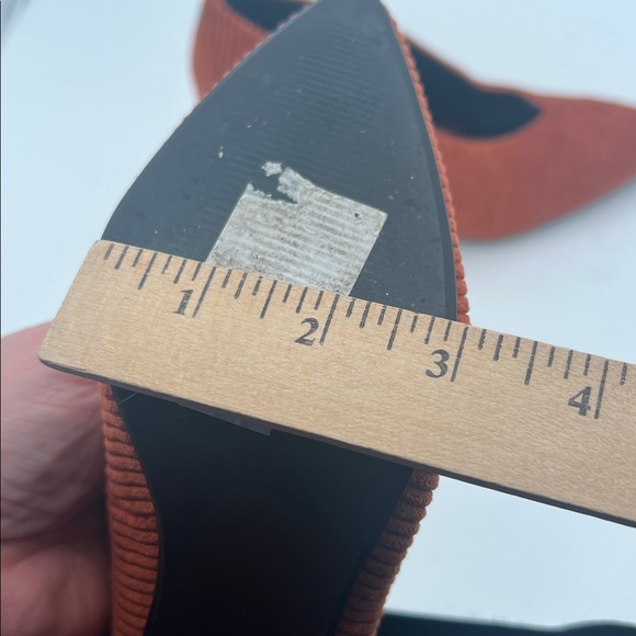 Matt & Nat Amari Academia Corduroy Textured Burnt Orange Heels Pumps size 7 - Picture 8 of 9